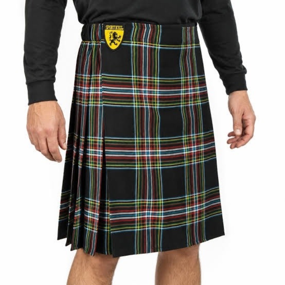 Sport Kilt Mens XXL Tartan Plaid Scottish Highland Games Kilt Black Red Green
